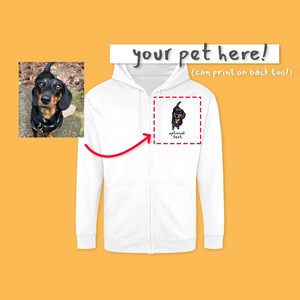 Cat Zoodie Cute Personalised Sweater For Cat Lover Zipup Custom Cartoon Cat Gift for Pet Owner Jumper Dog Lover Cute Zip Up Hoodie Puppy