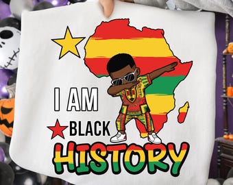 Black History PNG | I Am Black History SVG | Black History Month | Juneteenth PNG | African American | Black Culture | Kids Png