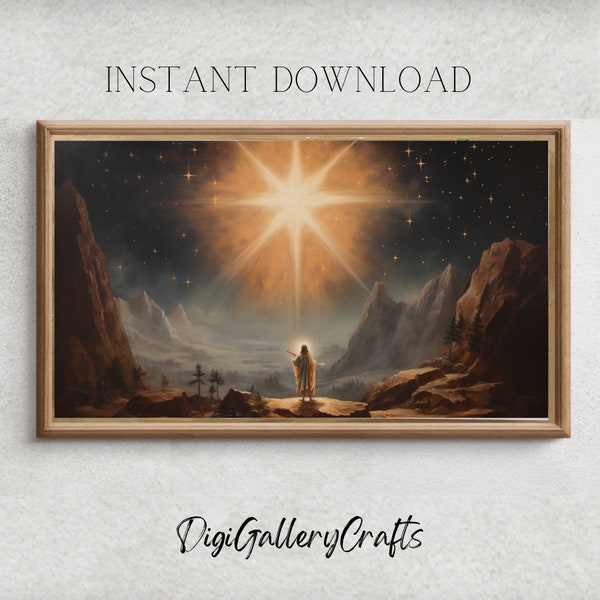 Samsung Frame TV Art | Star of Bethlehem | Nativity Scene | 4K Digital Download | Christmas Decor for TV Active