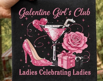Galentine PNG, Valentine's Day Shirt Design, Cocktail Social Club, Girls Club PNG, Preppy Trendy Sublimation Digital Download