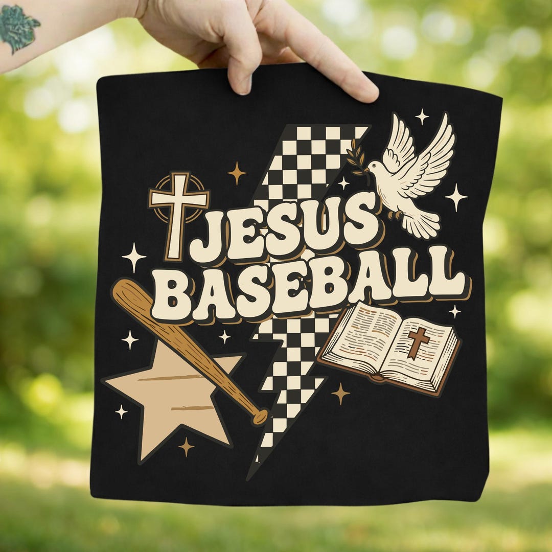 Jesus and Baseball PNG | Christian Baseball Shirt Design | Retro ...