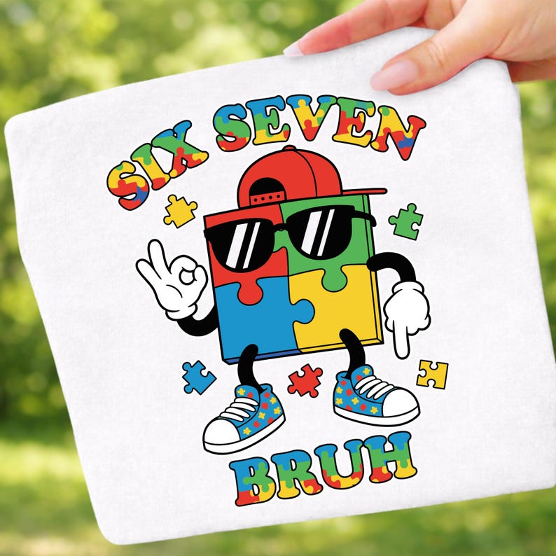 Six Seven Bruh 67 Autism Puzzle Bundle PNG | Autism Awareness | Special ...