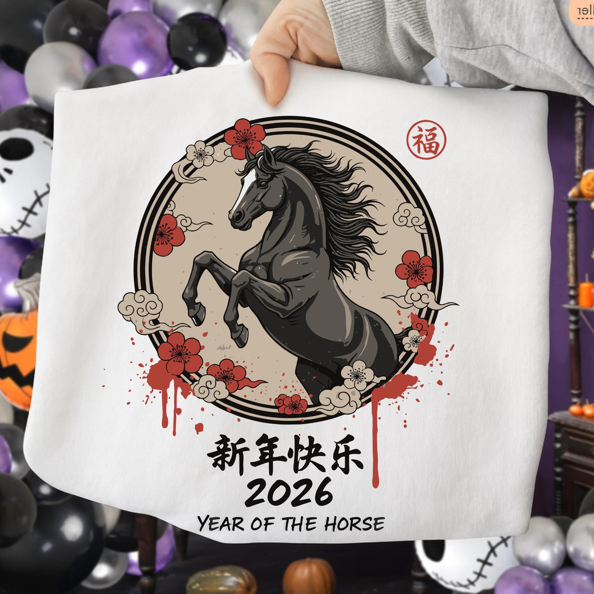Year of the Horse 2026 PNG | Chinese Zodiac 2026 Digital Download ...