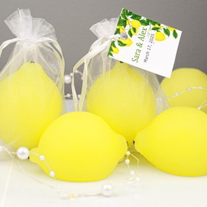 Lemon Soap Gifts: Personalized Tag, Handmade Soap Favor, Return Gift, House Guest Favors