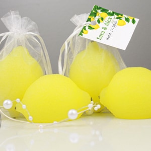 Food Shaped Soap Lemon with Customized Tags, Soap Favors, Gift for Gigi, Lemon Shower, Savon Citron, Christmas Soap Gift, Thanksgiving favor