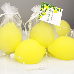 Soap Favors Lemon Soap with Personalized Custom Tag, Lemon Shower, Soap Wedding Favors, Bridal Shower Favors, Personalized Favors for Guest