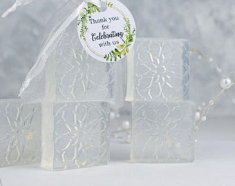 Hotel Airbnb Guest Soap Favor, Decorative Mini Fragrance Free Soap Bar with Personalized Tag, Guest House Welcome Gift, Return Favors