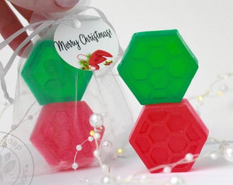 Corporate Soap Gifts Christmas Honey Mini Soap with Custom Tag, Company Event Favor, Business Promotion Gift, Gift for Colleagues