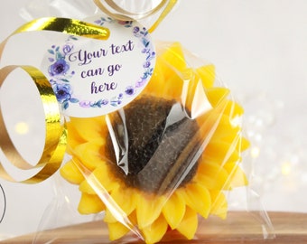 Sunflower soap, handmade soap favors, baby shower soap, bridal shower soap, soap wedding favor, personalized guest gift, return gift ideas