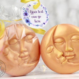 Bridal Shower Favor Soap Sun and Moon with Custom Tag, Bridal Shower Gift for Guest, Wedding Favor for Guests Bulk, Wedding Reception Favor