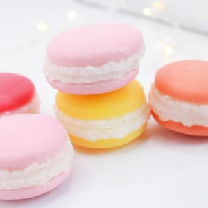 Macaron de savon en forme d&#39;aliment, savon à dessert, savon alimentaire réaliste, faux savon alimentaire, savon fait main pour cadeau de retour, cadeau bébé personnalisé