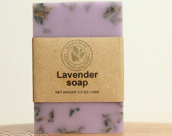 Lavender soap bar, vegan homemade soap, handmade soap bulk, all natural body soap, lavender wedding favors, lavender bath soap, mens soap