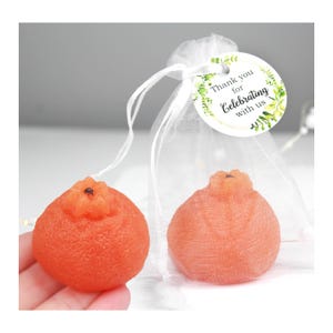Lebensmittelformseife Mandarine, handgemachte Seifengeschenke, handgemachte Seifengeschenke, Weihnachtsdekoration, handgemachte Seifengeschenke