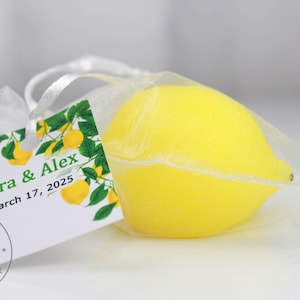 150pcs Lemon Soap with Customized Tag, Soap Favor, Bulk Wedding Favor, Gift for Guest, Reception Favor, Promotion Gift, Gift for Client