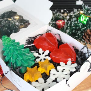 Christmas Soap Set of Christmas Tree, Heart Shaped Soap, Snowflake soap and SoapStars, Homemade Soap for Christmas, Christmas Soap Gifts