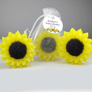 Sapone a forma di girasole per bomboniere con etichetta personalizzata, sapone per bomboniere, bomboniere per ospiti all'ingrosso, bomboniere per ricevimenti di nozze, bomboniere autunnali