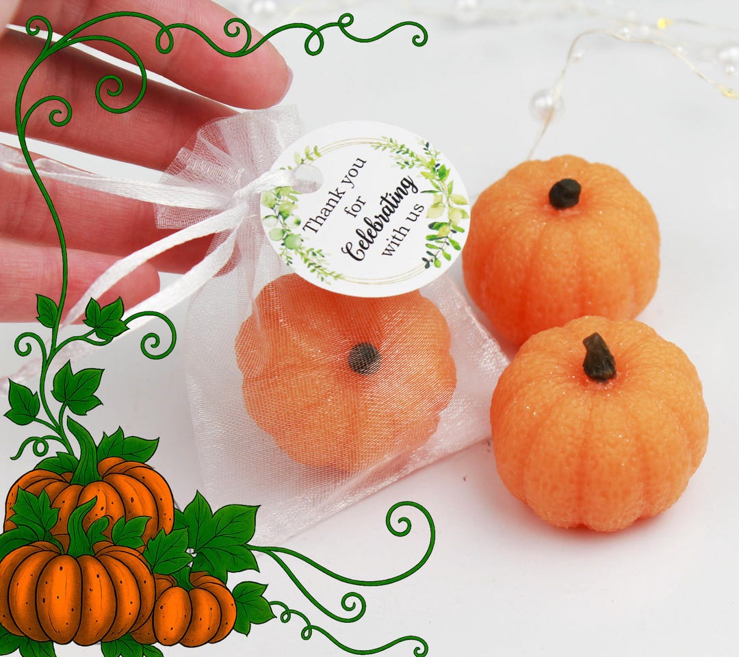 Fall Soap Favors Pumpkin With Custom Tag, Personalized Thanksgiving ...