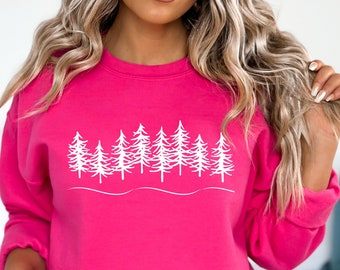 Pine Tree Graphic Sweatshirt, Nature Lover Gift