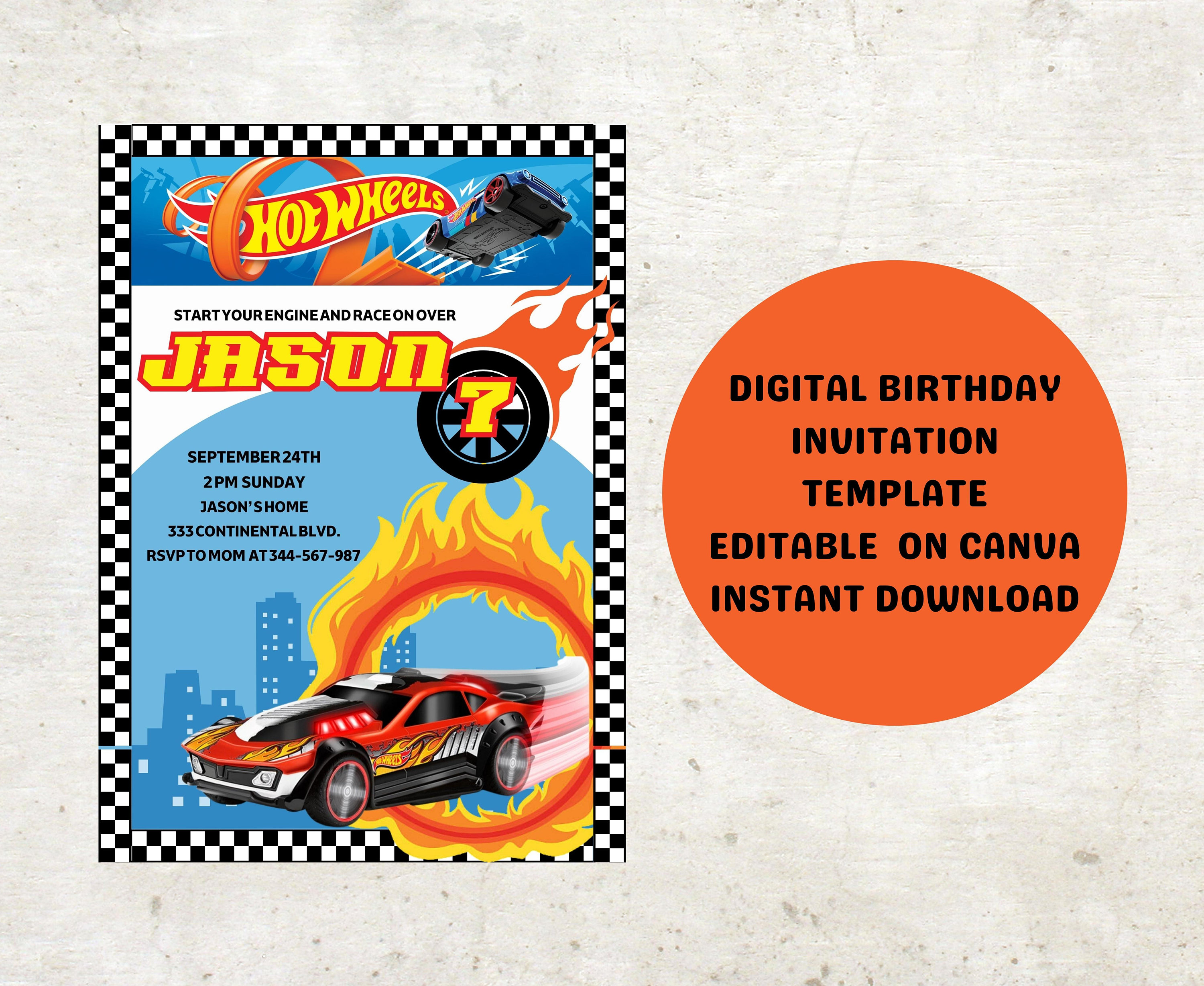 Hot wheels card template sale