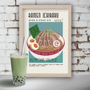 Ichiraku Ramen Art Deco Print