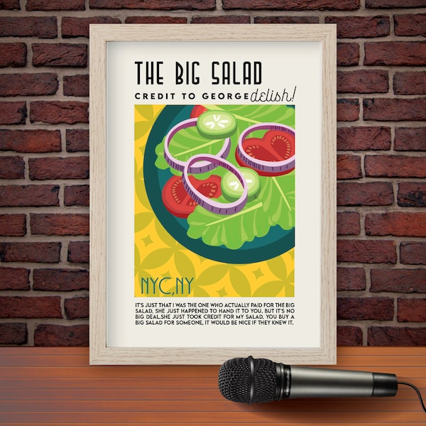 The Big Salad Art Deco Print