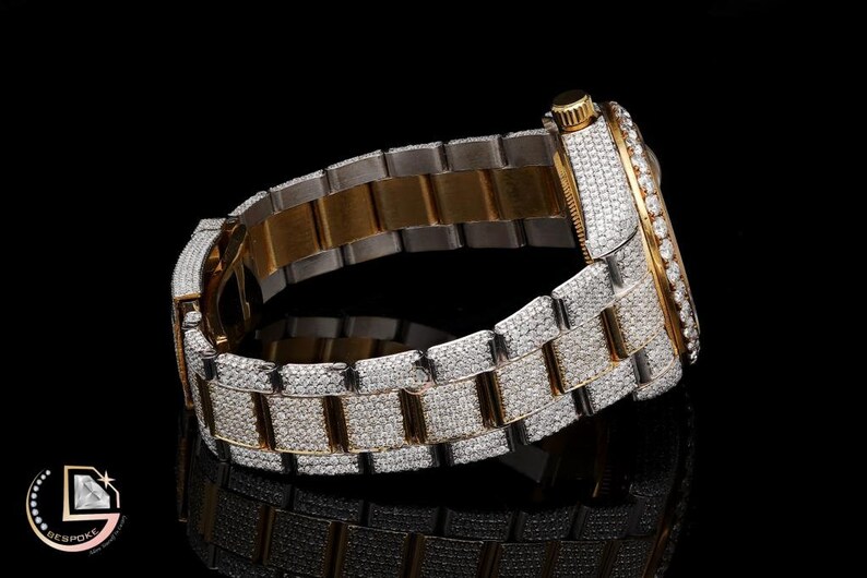 Luxury Bust Down Wrist Watch for Men's, Moissanite Watch for Gift Bling