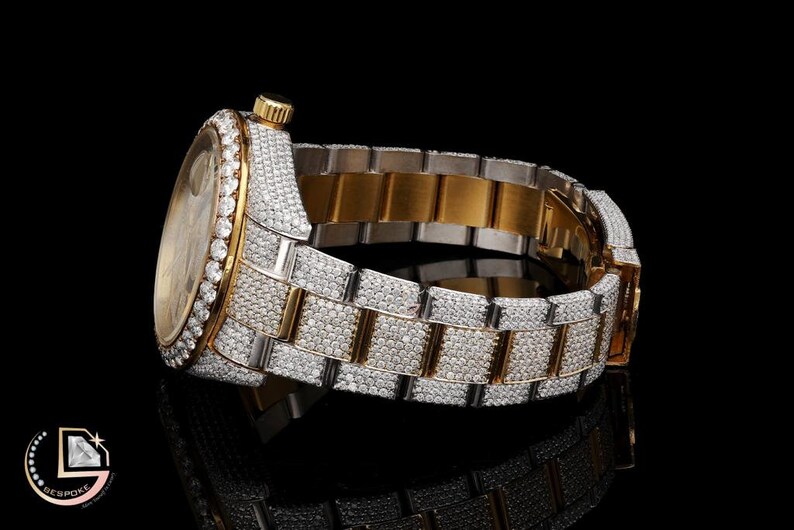 Luxury Bust Down Wrist Watch for Men's, Moissanite Watch for Gift Bling