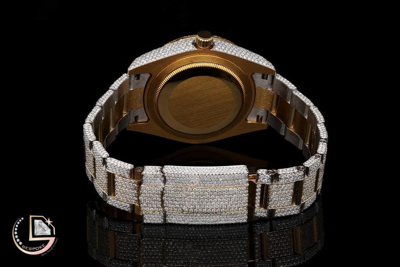 Luxury Bust Down Wrist Watch for Men's, Moissanite Watch for Gift Bling