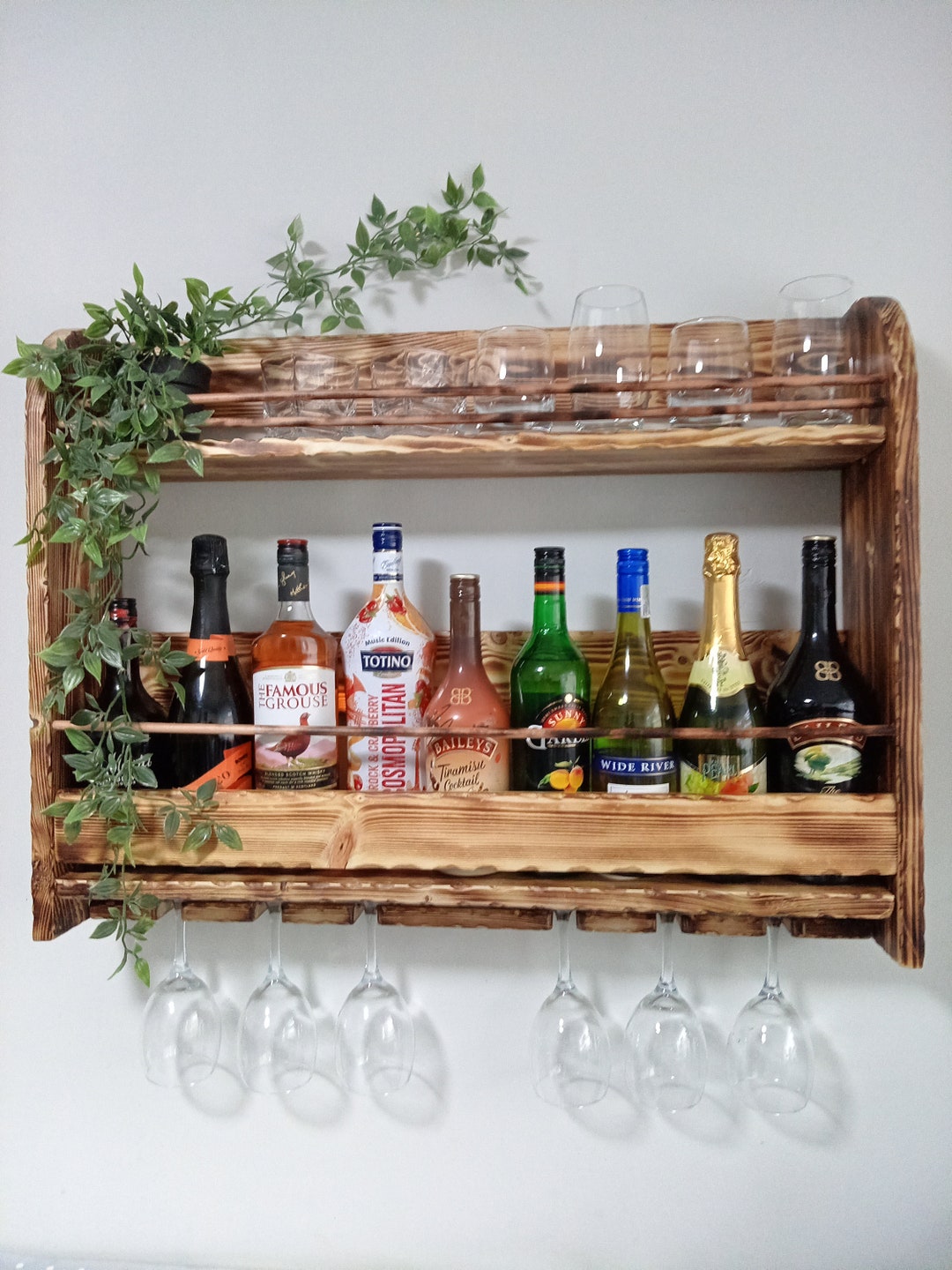 Vintage Wall Bar, Wall Shelves, Farm Furniture, Wine Bar, Whiskey Bar