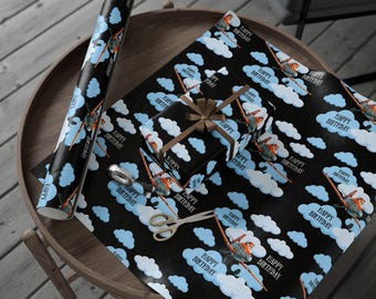 Disney Planes Wrapping Papers, Happy Birthday, Dusty Crophopper Gift Wrap, Celebration Party Decor, Kids Birthday Present