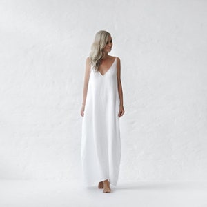 100% linen Victorian style feminine white nightgown sleepwear nightdress Linen Camisole Sleep dress/nighty white maxi