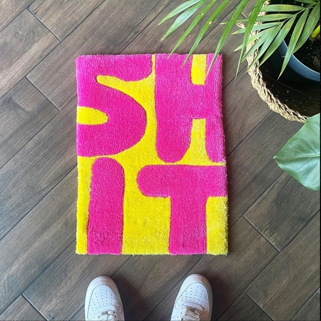 Abstract Tufted Rug 100 Handmade Fluffy Home Decor Tufted Etsy