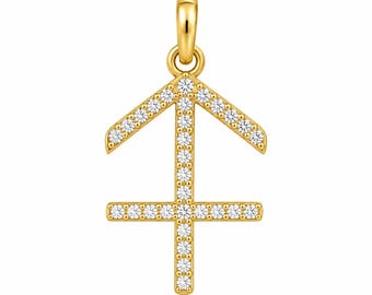 Sagittarius Zodiac Charm Pendant - Elegant Silver Gemstone Pendant For Her - Gift For Mom