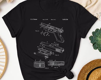 Glock Shirt Blueprint, Glock Shirt Patent, Unisex T-Shirt, Woman Shirt, Tank Top, Gift, Clothing, Kids