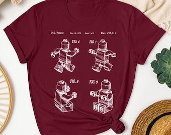 Bauklötze Mann Shirt Blaupause, Bauklötze Mann Shirt Patent, Unisex T-Shirt, Frau Shirt, Tank Top, Geschenk, Kleidung, Kinder