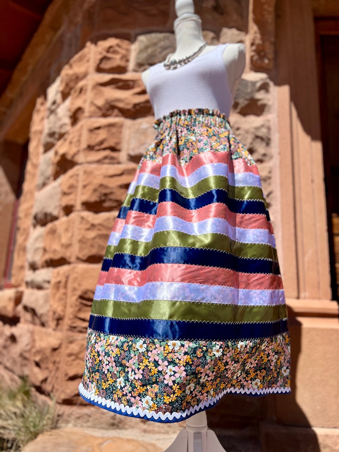 Embossed cotton skirt Skirts