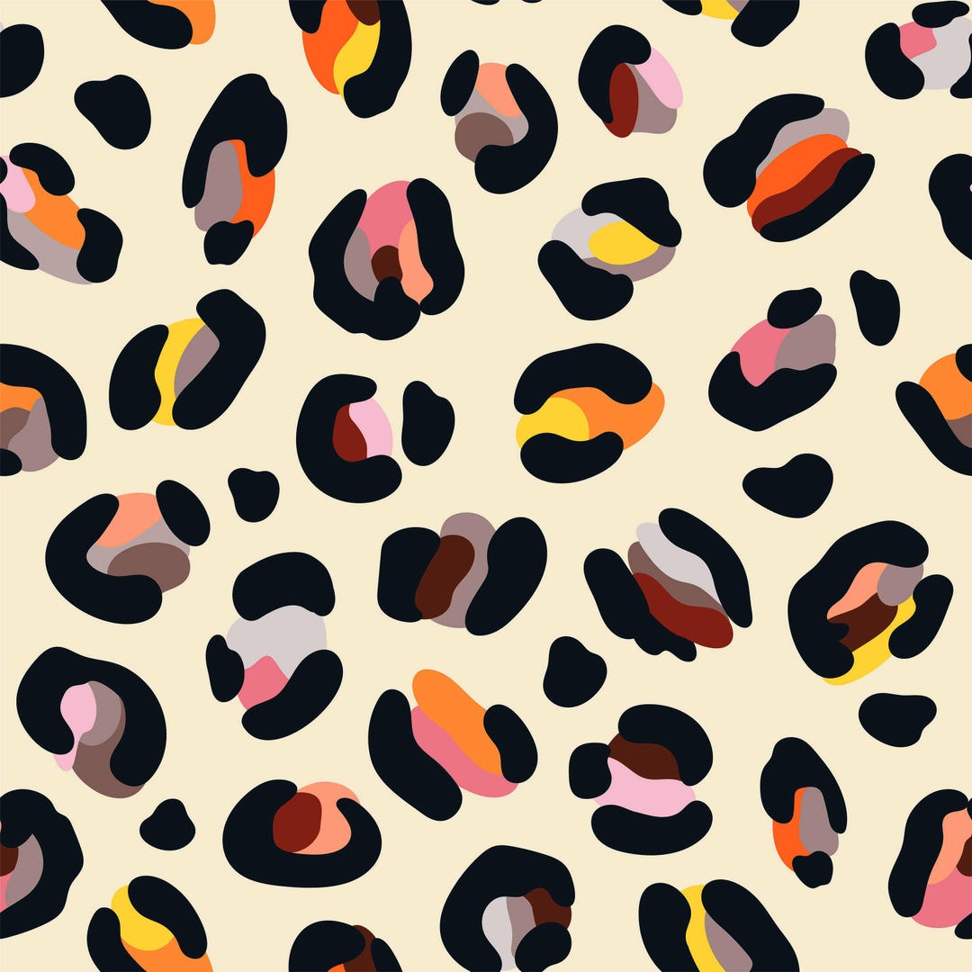 Colorful Leopard Print Pattern, Seamless Animal Spot Design (digital ...