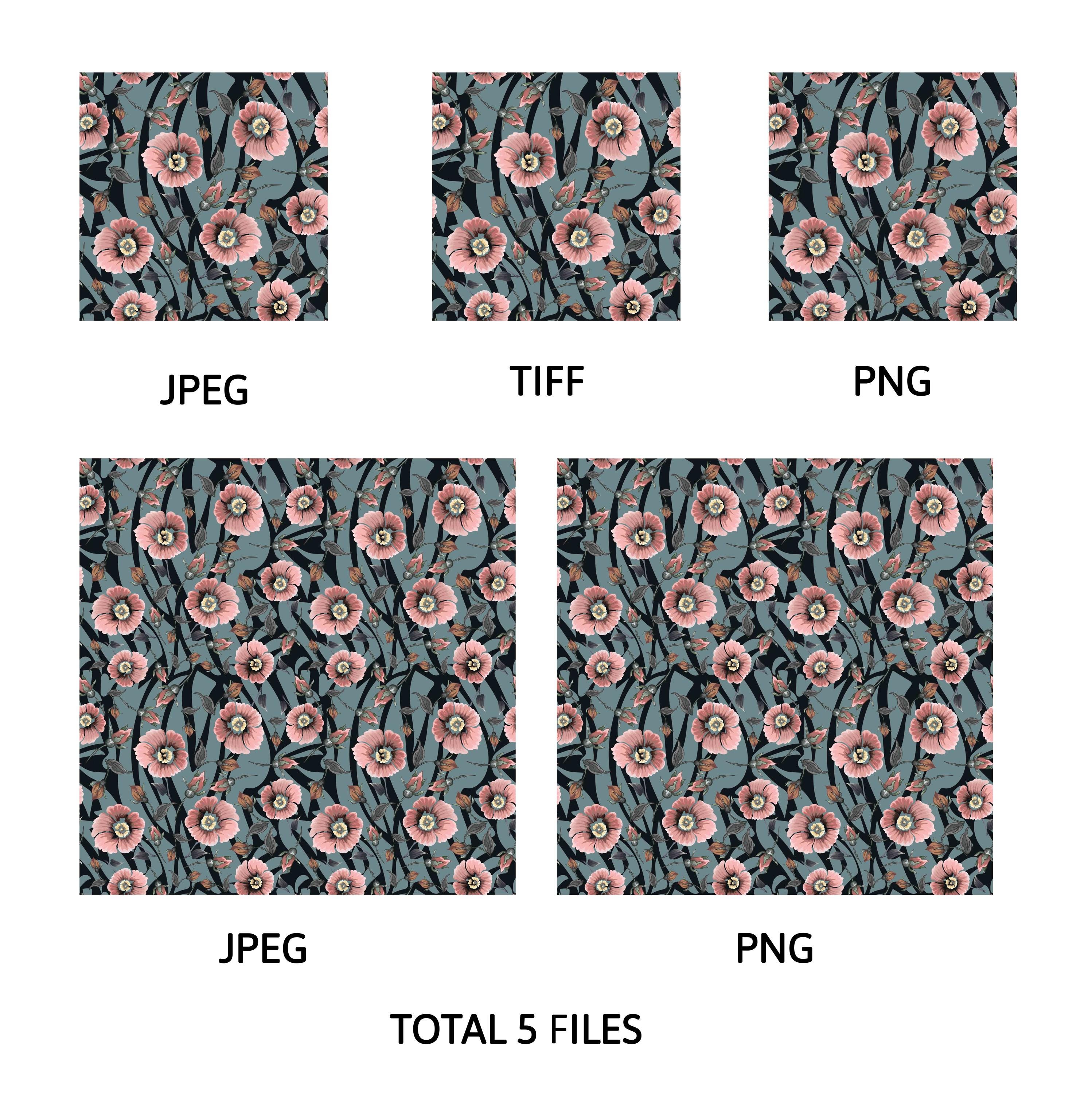 Romantic Floral Seamless Digital Paper, 300 DPI Watercolor Pattern for ...
