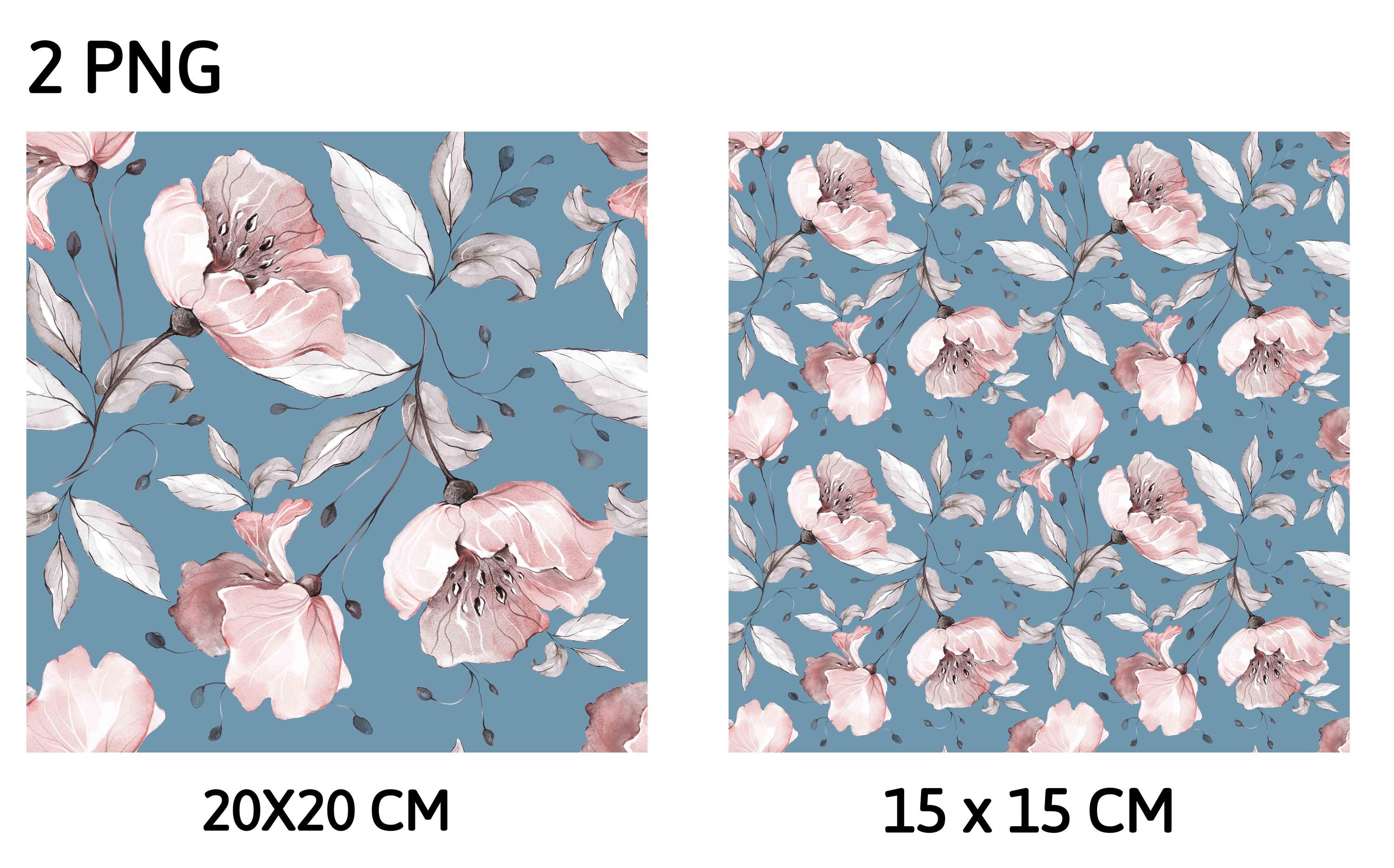 Watercolor Floral Seamless Pattern, High Resolution Digital Paper, 300 ...