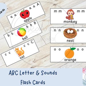 ABC Alphabet Flashcards | Phonics Activities | Alphabet Flashcards | Pre-school | Letter Sounds | ABC Cards | Home School