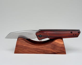 Handmade Walnut Knife Display Stand, Single Knife Display, gift for Dad, gift for Hunter, knife collector, knife stand, knife rack,