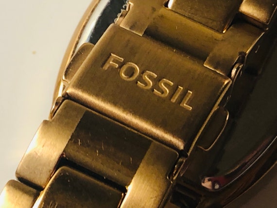Vintage Rose Gold Toned Fossil 5ATM Water Resist … - image 7