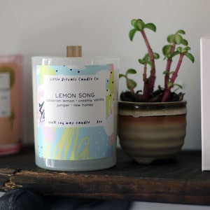 Lemon Song Candle 8oz Soy Little Rituals Candle Co. image 5