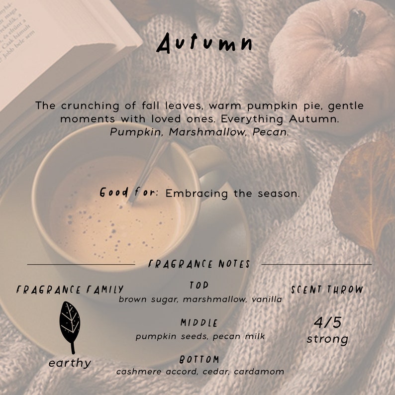 Autumn Candle 8oz Soy Little Rituals Candle Co. image 3