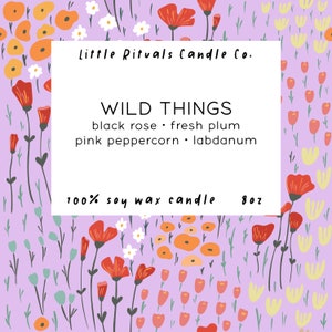 Wild Things Candle 8oz Soy Little Rituals Candle Co. image 2