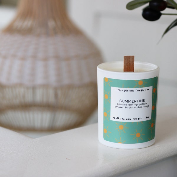 Summertime Candle | 8oz Soy | Little Rituals Candle Co.