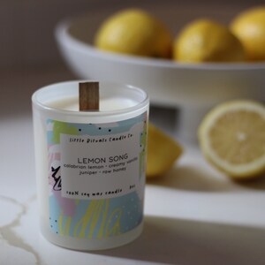 Lemon Song Candle 8oz Soy Little Rituals Candle Co. image 1