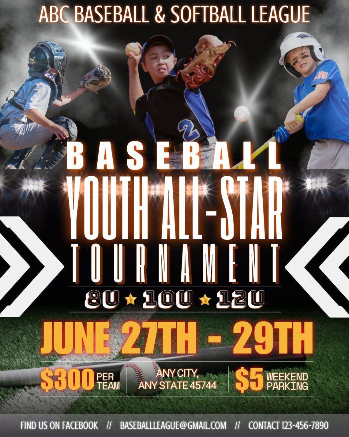 Baseball Tournament Template, Customizable Flyer, Signups, Tournament ...