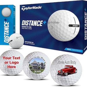 Lot de 12 balles de golf personnalisées Distance Taylormade