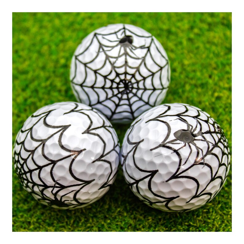 Golf Balls (Spider Web) - Halloween, Party Decor, Golf Favors image 4